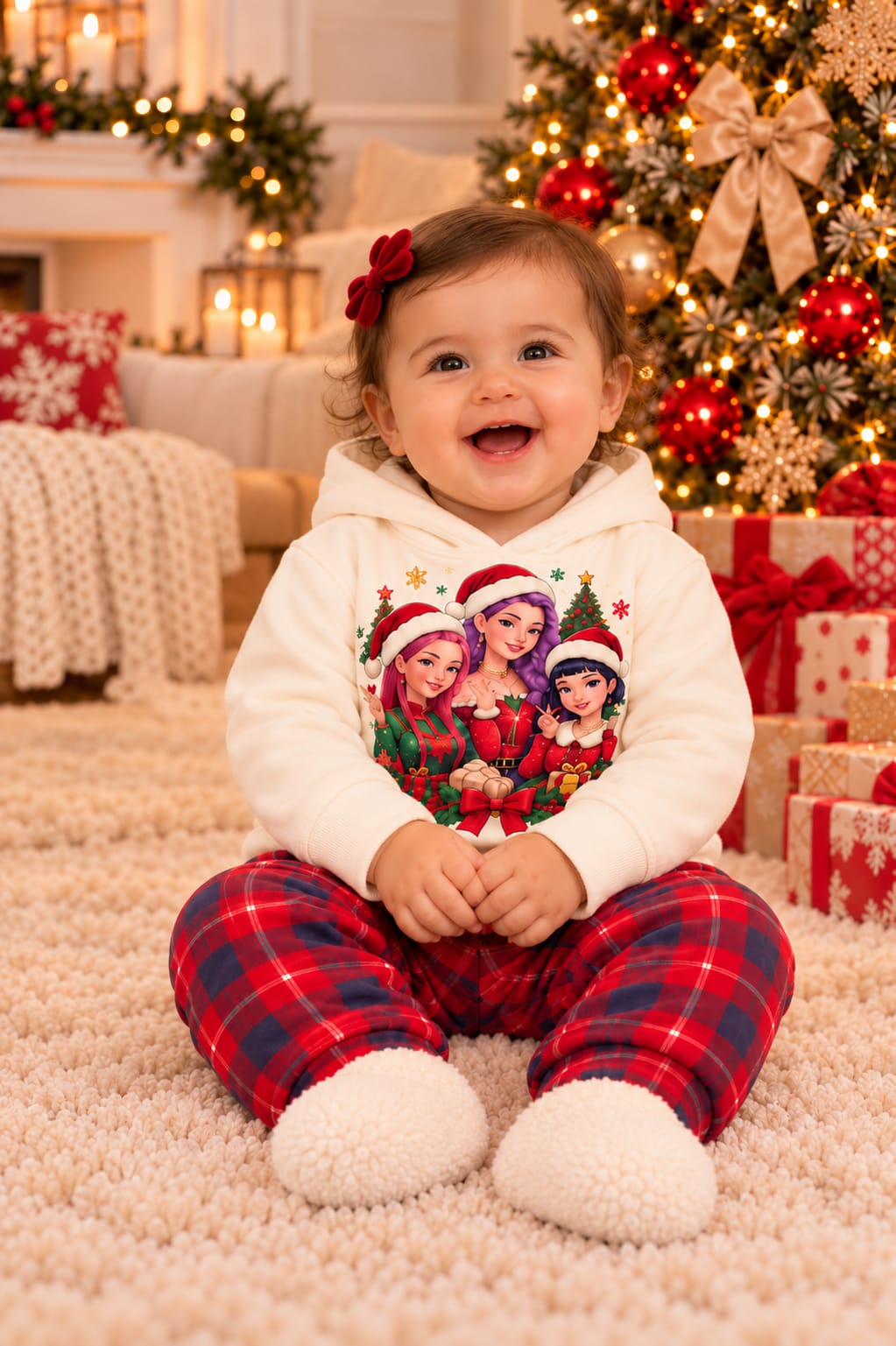 Sudadera bebé princesas navideñas